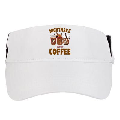 Nightmare Before Coffee Funny Halloween Adult Drive Performance Visor