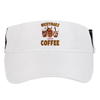 Nightmare Before Coffee Funny Halloween Adult Drive Performance Visor