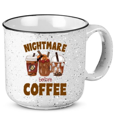 Nightmare Before Coffee Funny Halloween 15oz Campfire Ceramic Mug