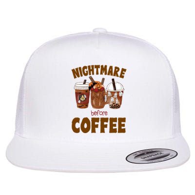 Nightmare Before Coffee Funny Halloween Flatbill Hat