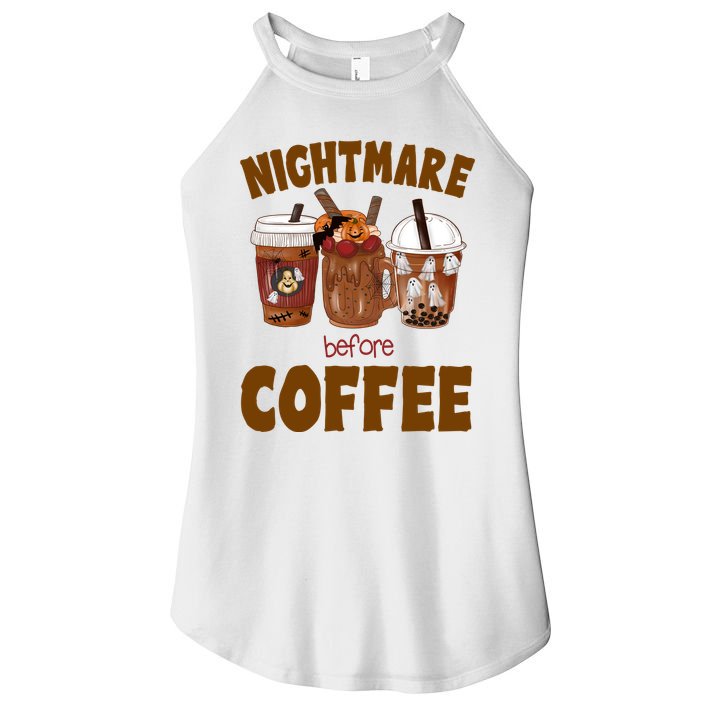 Nightmare Before Coffee Funny Halloween Women's Perfect Tri Rocker Tank