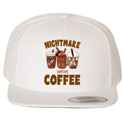 Nightmare Before Coffee Funny Halloween Wool Snapback Cap