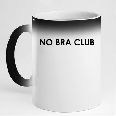 No Bra Club 11oz Black Color Changing Mug