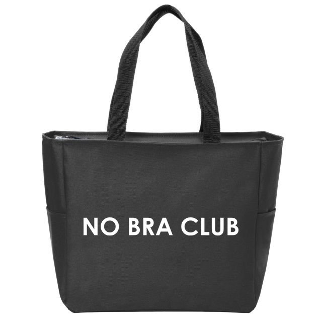 No Bra Club Zip Tote Bag