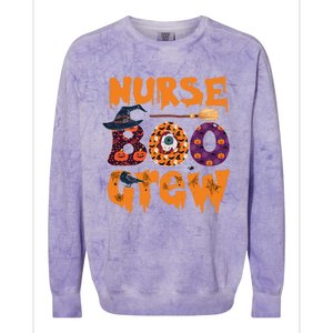 Nursing Boo Crew Halloween Nursing Funny Lover Gift Colorblast Crewneck Sweatshirt