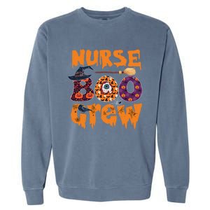 Nursing Boo Crew Halloween Nursing Funny Lover Gift Garment-Dyed Sweatshirt