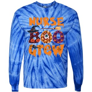 Nursing Boo Crew Halloween Nursing Funny Lover Gift Tie-Dye Long Sleeve Shirt