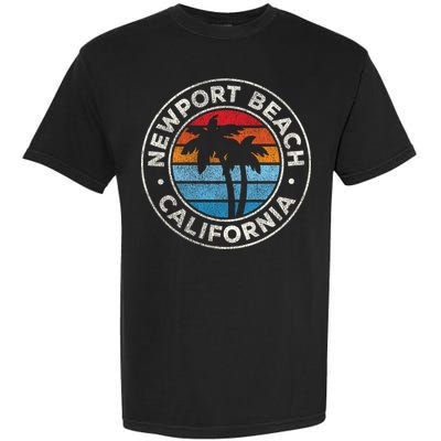 Newport Beach California Ca Vintage Graphic Retro 70s Cute Gift Garment-Dyed Heavyweight T-Shirt