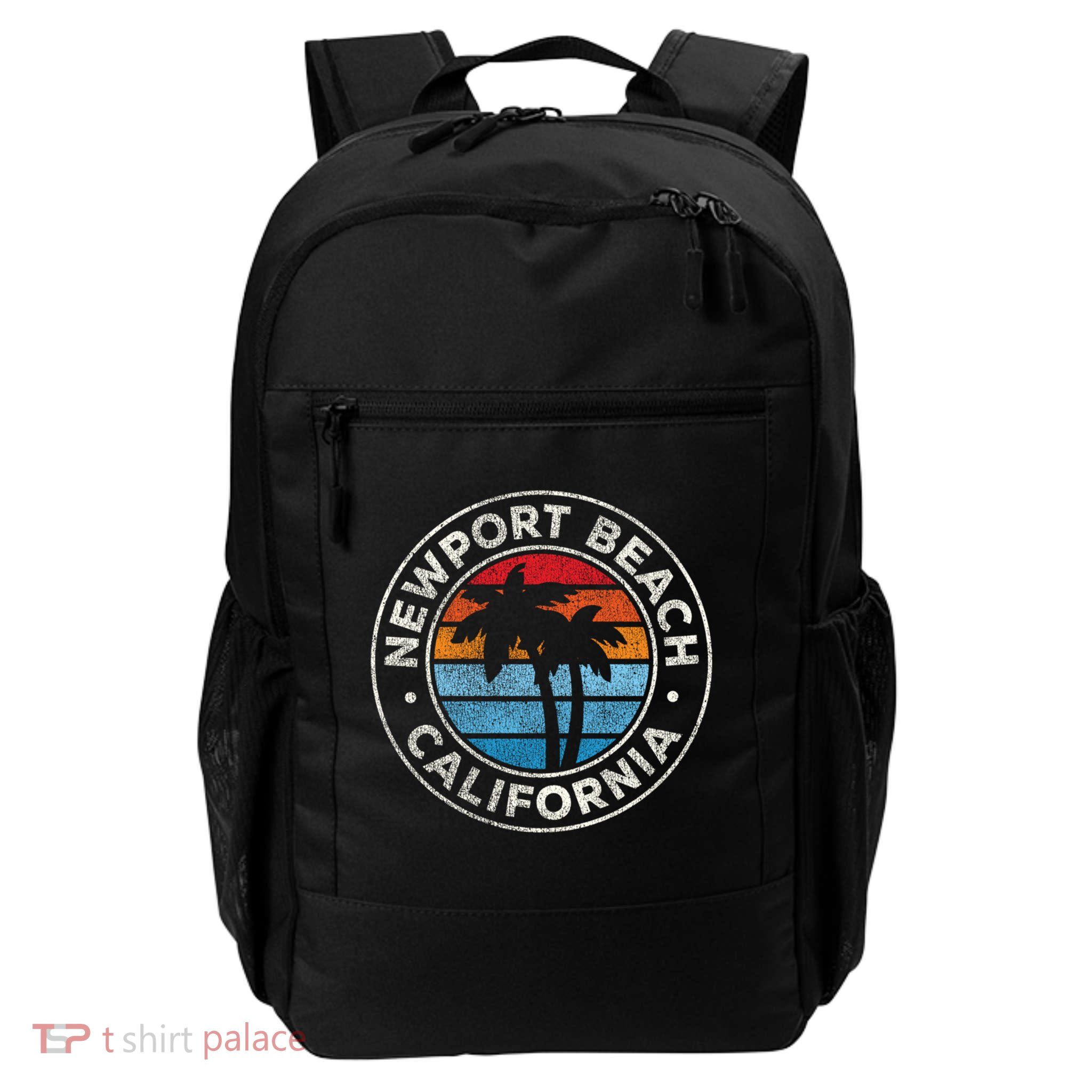 Newport Beach California Ca Vintage Graphic Retro 70s Cute Gift Backpack