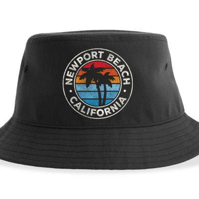 Newport Beach California Ca Vintage Graphic Retro 70s Cute Gift Sustainable Bucket Hat