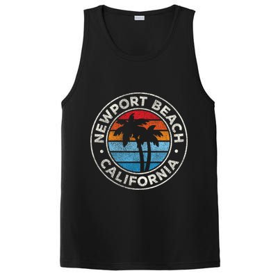 Newport Beach California Ca Vintage Graphic Retro 70s Cute Gift PosiCharge Competitor Tank