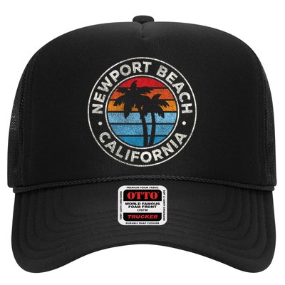 Newport Beach California Ca Vintage Graphic Retro 70s Cute Gift Trucker Hat