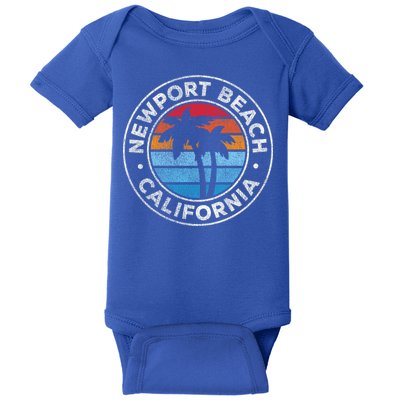 Newport Beach California Ca Vintage Graphic Retro 70s Cute Gift Baby Bodysuit