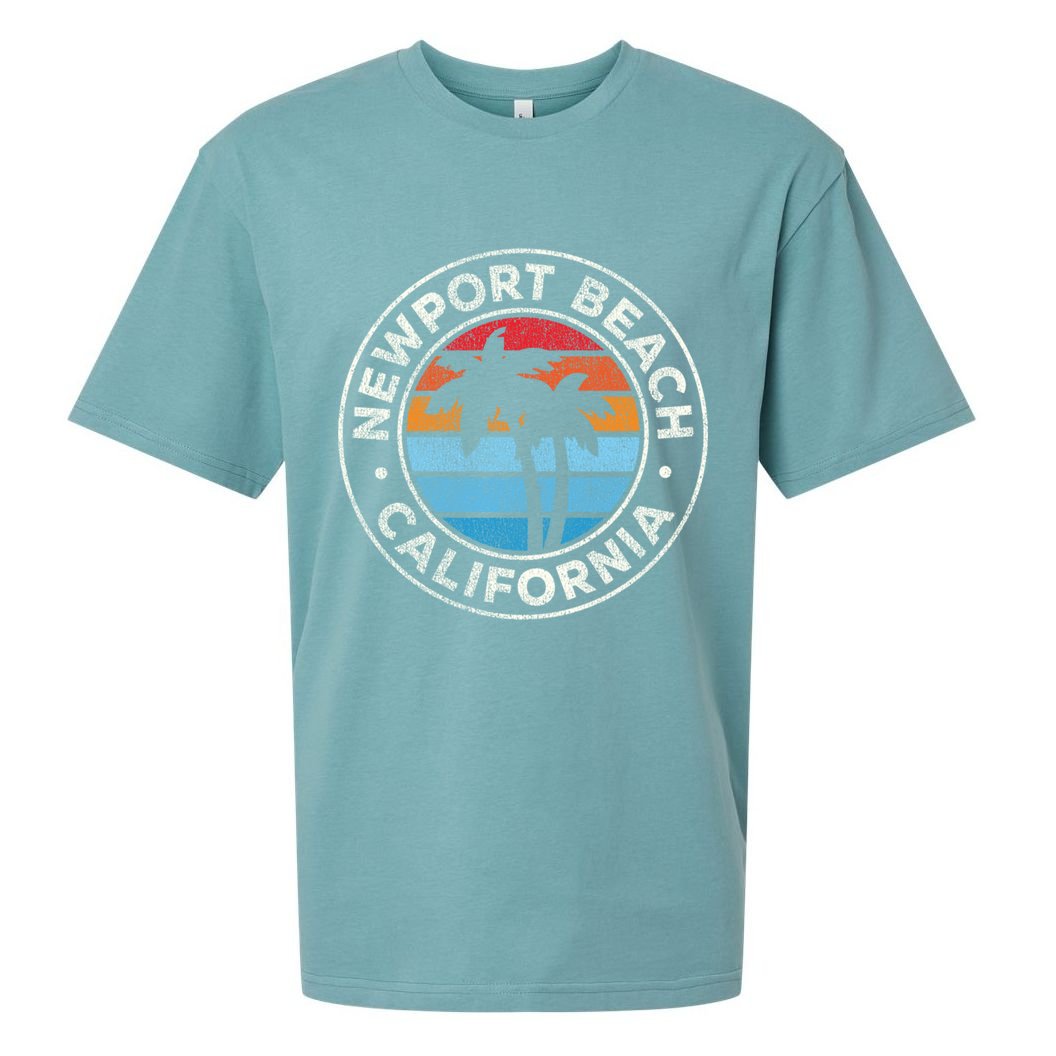 Newport Beach California Ca Vintage Graphic Retro 70s Cute Gift Sueded Cloud Jersey T-Shirt