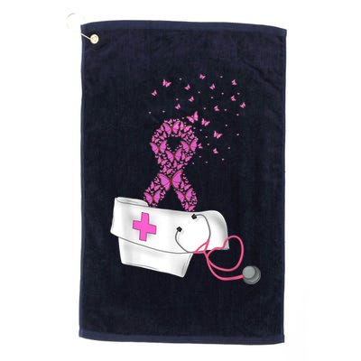 Nurse Breast Cancer Awareness Pink Ribbon Stethoscope Gifts Golf Towel