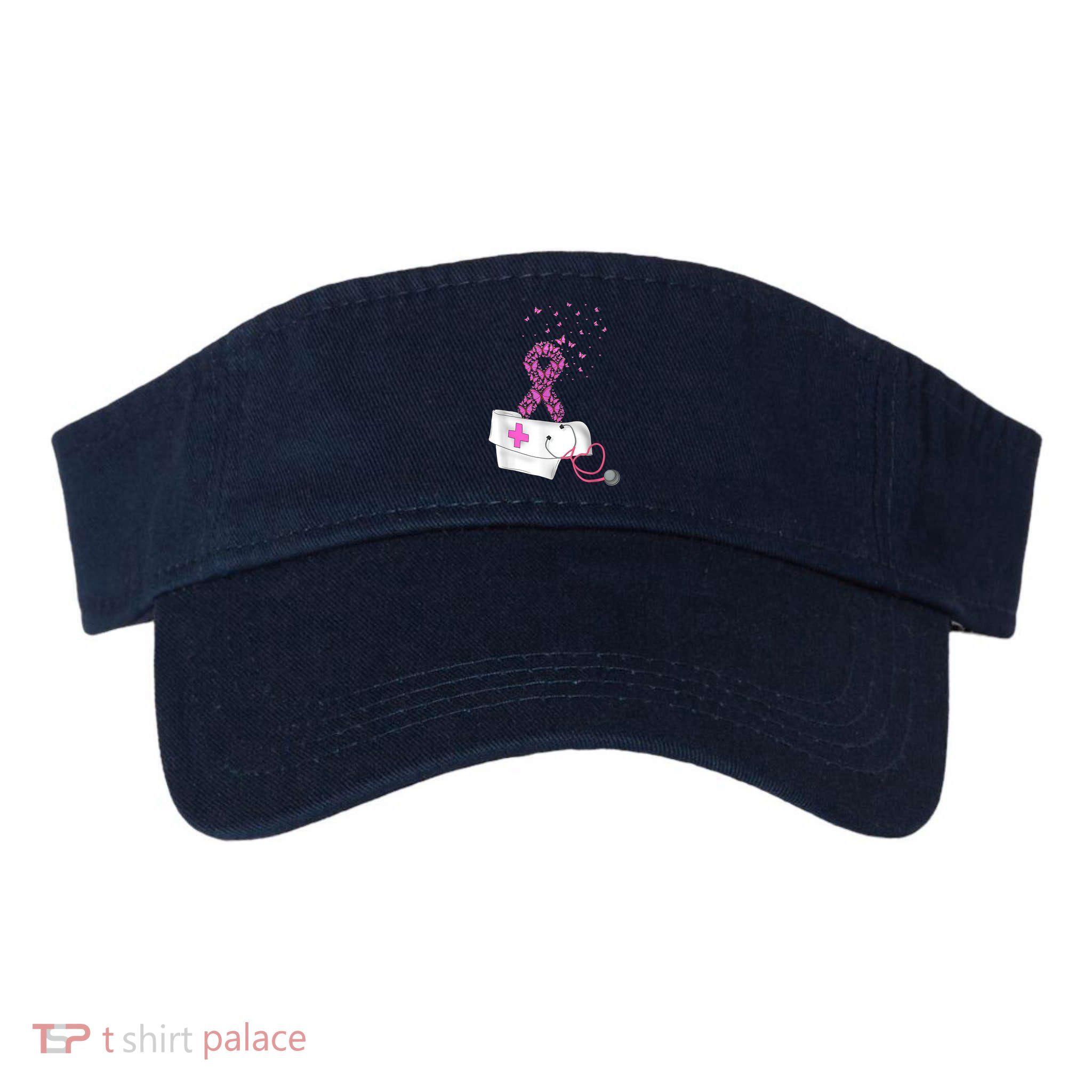 Nurse Breast Cancer Awareness Pink Ribbon Stethoscope Gifts Visor