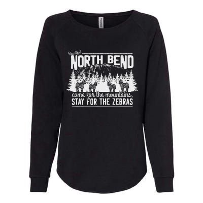 North Bend Come For The Mountains Stay For The Zebras Womens California Wash Sweatshirt