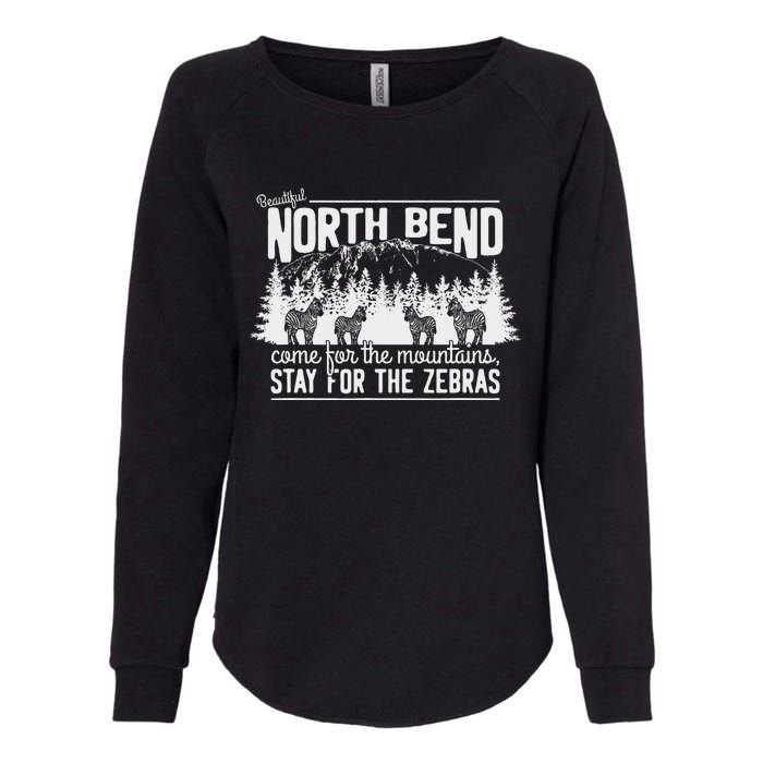 North Bend Come For The Mountains Stay For The Zebras Womens California Wash Sweatshirt