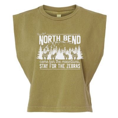 North Bend Come For The Mountains Stay For The Zebras Garment-Dyed Women's Muscle Tee