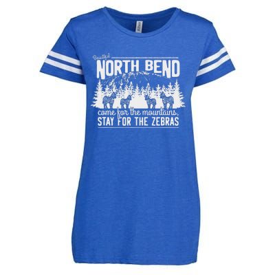 North Bend Come For The Mountains Stay For The Zebras Enza Ladies Jersey Football T-Shirt