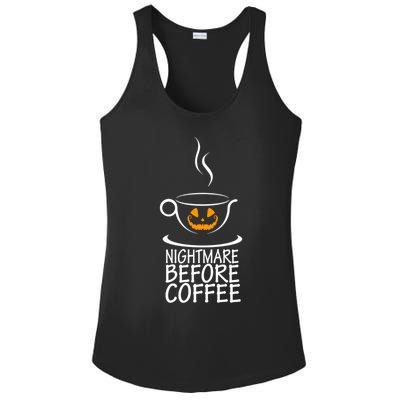 Nightmare Before Coffee Halloween Gift Ladies PosiCharge Competitor Racerback Tank