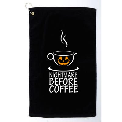 Nightmare Before Coffee Halloween Gift Platinum Collection Golf Towel