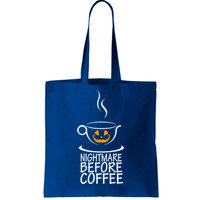 Nightmare Before Coffee Halloween Gift Tote Bag