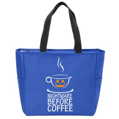 Nightmare Before Coffee Halloween Gift Zip Tote Bag