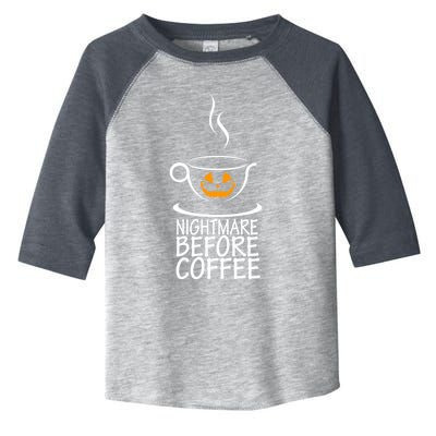 Nightmare Before Coffee Halloween Gift Toddler Fine Jersey T-Shirt