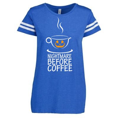 Nightmare Before Coffee Halloween Gift Enza Ladies Jersey Football T-Shirt