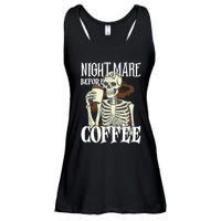 Nightmare Before Coffee Halloween Skeleton Mug Coffee Lover Ladies Essential Flowy Tank