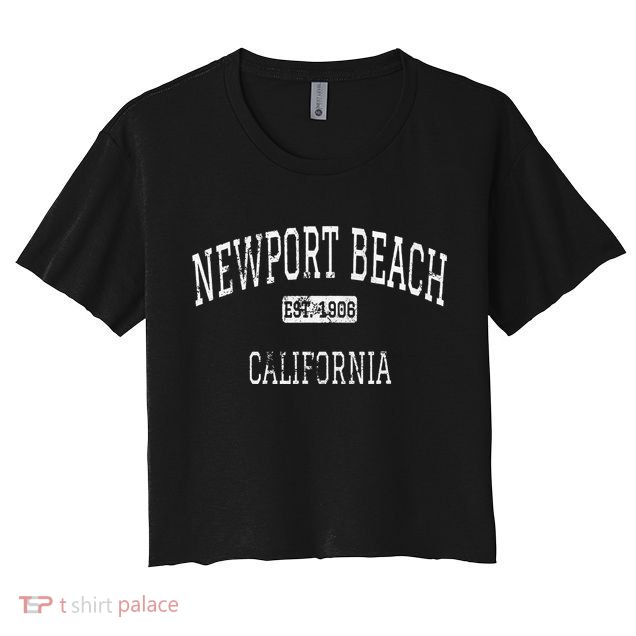Newport Beach California Ca Vintage Crop Top