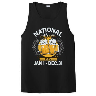 National Beer Day Jan 01 To Dec 31 Funny Gift PosiCharge Competitor Tank