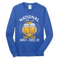 National Beer Day Jan 01 To Dec 31 Funny Gift Tall Long Sleeve T-Shirt