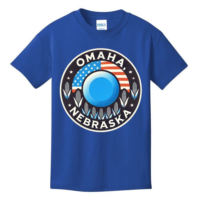 Nebraska Blue Dot Democratic 2nd District Omaha Kamala 2024 Gift Kids T-Shirt