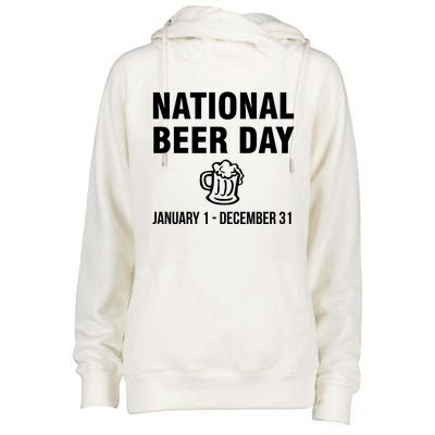 National Beer Day January 1 To December 31 Gift Womens Funnel Neck Pullover Hood