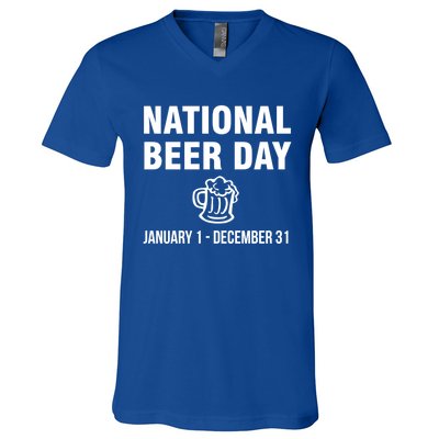 National Beer Day January 1 To December 31 Gift V-Neck T-Shirt