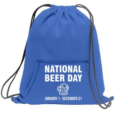 National Beer Day January 1 To December 31 Gift Sweatshirt Cinch Pack Bag