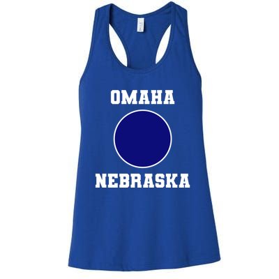 Nebraska Blue Dot Democratic 2nd District Omaha Meaningful Gift Women's Racerback Tank