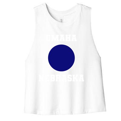 Nebraska Blue Dot Democratic 2nd District Omaha Meaningful Gift Women's Racerback Cropped Tank