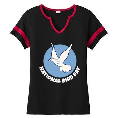 National Bird Day Funny Gift Bird Lover Birder Funny Gift Cool Gift Ladies Halftime Notch Neck Tee