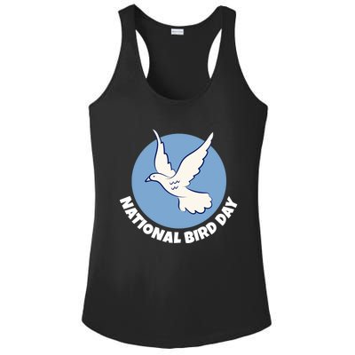 National Bird Day Funny Gift Bird Lover Birder Funny Gift Cool Gift Ladies PosiCharge Competitor Racerback Tank