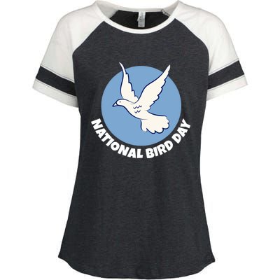 National Bird Day Funny Gift Bird Lover Birder Funny Gift Cool Gift Enza Ladies Jersey Colorblock Tee