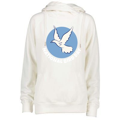 National Bird Day Funny Gift Bird Lover Birder Funny Gift Cool Gift Womens Funnel Neck Pullover Hood