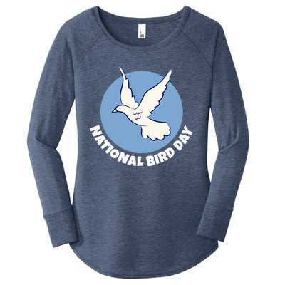 National Bird Day Funny Gift Bird Lover Birder Funny Gift Cool Gift Women's Perfect Tri Tunic Long Sleeve Shirt