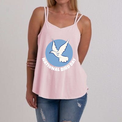 National Bird Day Funny Gift Bird Lover Birder Funny Gift Cool Gift Women's Strappy Tank