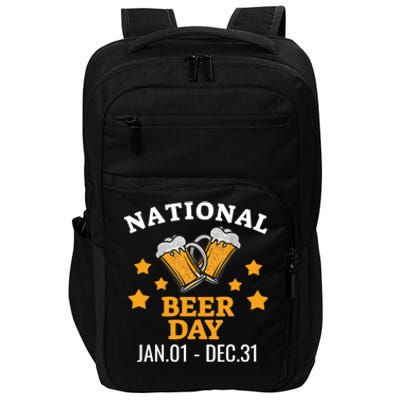 National Beer Day January 1st To December 31st Ing Gift Impact Tech Backpack