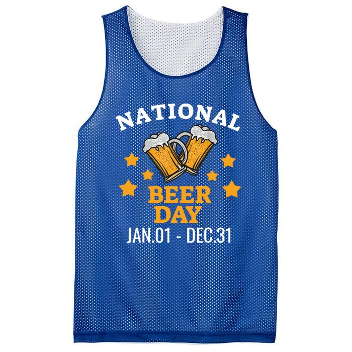 National Beer Day January 1st To December 31st Ing Gift Mesh Reversible Basketball Jersey Tank