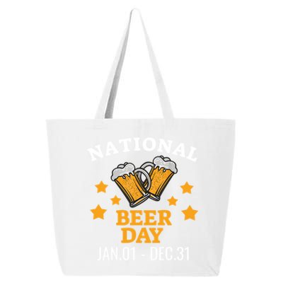 National Beer Day January 1st To December 31st Ing Gift 25L Jumbo Tote