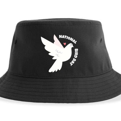 National Bird Day Gift Bird Lover Birder Funny Gift Sustainable Bucket Hat
